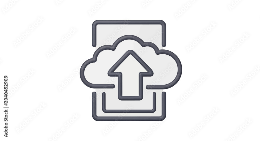 Fototapeta premium Cloud Data Storage Icon.