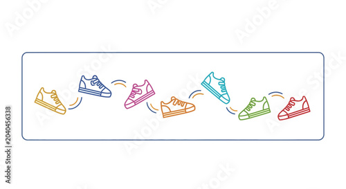 Colorful Sneakers Sequence: Motion, Style, and Versatility