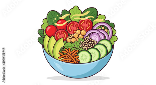 Foto Fresh vegetables in a bowl.