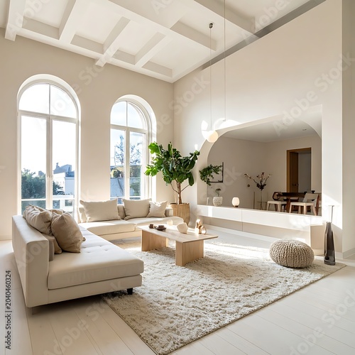 A bright and airy modern living room with a sectional sofa