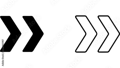 Bild auf Leinwand Double Arrow Symbol Set Minimalist Design