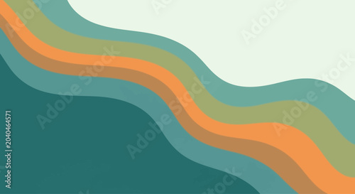 Abstract wavy background with organic shapes in muted earth tones