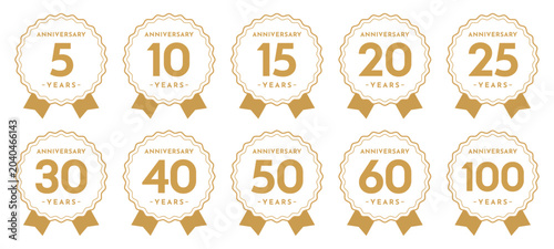 Fotografie 周年記念バッジセット（5周年・10周年・15周年・20周年・25周年・30周年・40周年・50周年・60周年・100周年）