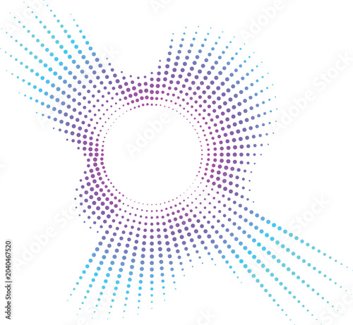 Abstract halftone vector equalizer background with circular dot pattern, seamless geometric texture design wallpaper and artistic black dot illustration style