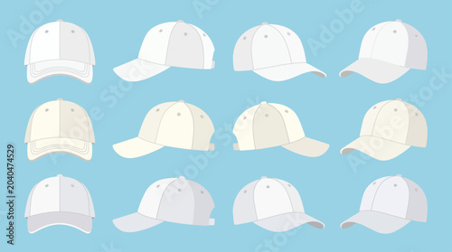 Cuadro en lienzo Collection of various baseball caps.