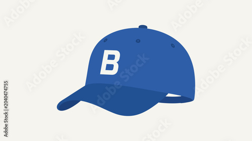 Fotografía Blue baseball cap with white letter.
