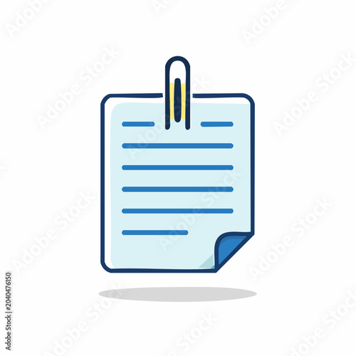Paper Clip Holding a Document