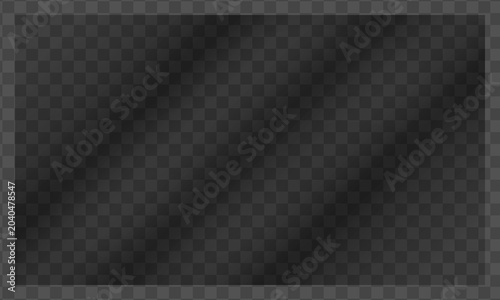 Realistic window glass reflection with transparent background