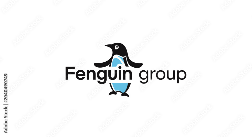 Obraz premium Penguin Group Logo on White Background