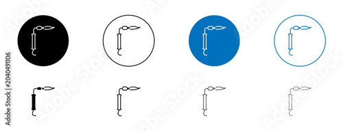 Fotografija Welding icons set in black and blue colors on white background