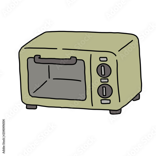 Hand drawn oven isolated