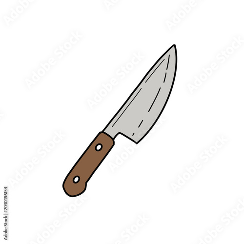 kitchen knife isolated on white