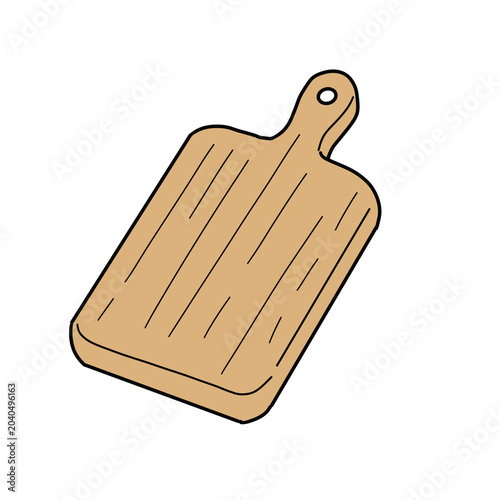 cutting board isolated on white background