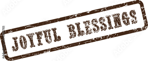 Photography Inspirational Joyful Blessings Concept Stamp Evoking Happiness and Gratitude wit