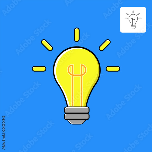 Graphic Light Bulb Vector Illustration For Your Design