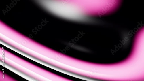 Luminous Purple Fluid Ink Spreading Organically on Solid Black, Abstract 3D Motion Graphics Video Background Infinite Loop
