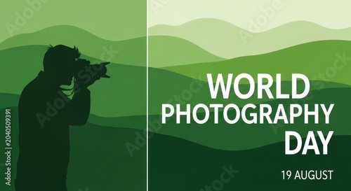 World photography day graphic photographer silhouette celebrating august 19th visual