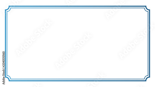 Blue Rectangle Frame Vector Icon