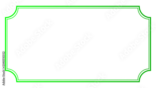 Green Rectangle Frame Vector Icon