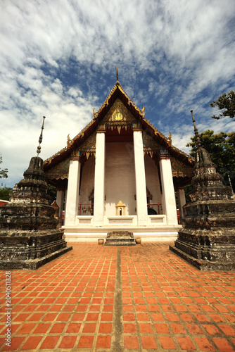 The ancient pagoda and chapel at Wat Khanon are important landmarks that preserve the art and culture of traditional Thai shadow puppetry in Thailand.