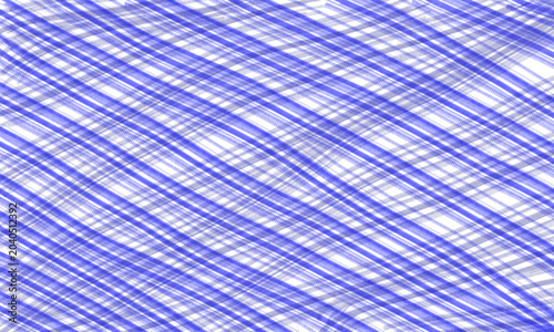 Vibrant blue and white plaid pattern with intersecting diagonal lines and textured weave design elements isolated on transparent background