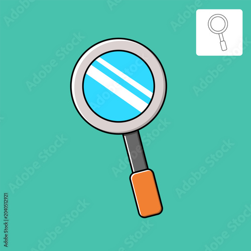 Graphic Magnifier Vector Illustration For Your Design