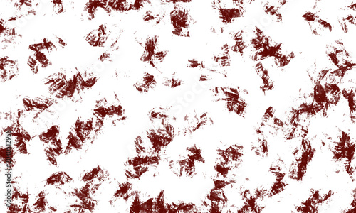 Red and white abstract background with textured brush strokes and splatters isolated on transparent background