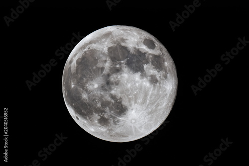 full moon over black