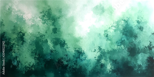Fotografía Abstract watercolor texture resembles ethereal green cloud formation or turbulent water, creating a sense of depth mystery