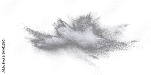 Fotografía Explosion fine particulate matter, suspended motes dance ethereal ballet, creating abstract ephemeral composition