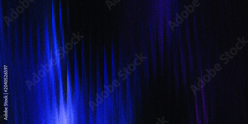 Schilderij op canvas Abstract image featuring vertical gradient lines in cool blue and purple tones, creating a dark background