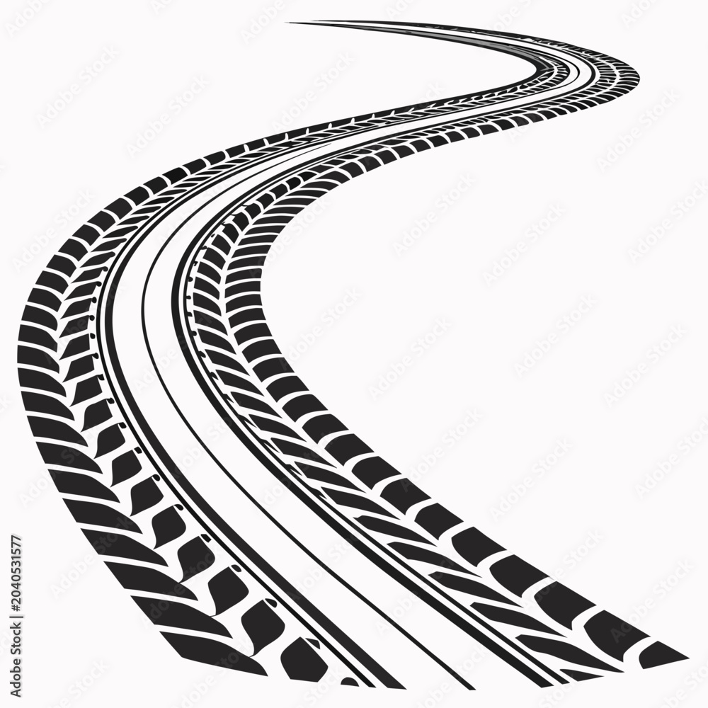 Fototapeta premium tire tracks vector