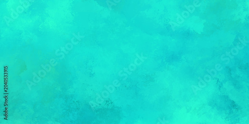 Fotografie Teal watercolor background with soft greenish blue hues and subtle texture for d