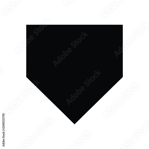 Black Home Plate Baseball Diamond Marker.