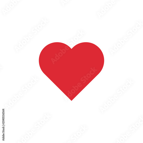 Red Heart Shape Symbol Icon Love.