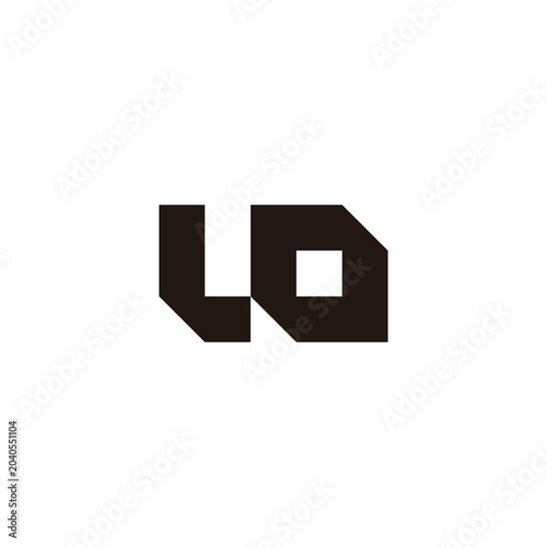 Letter L o square geometric symbol simple logo vector