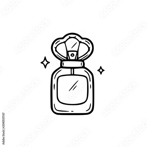 Perfume Bottle Beauty Fashion Vector Icon