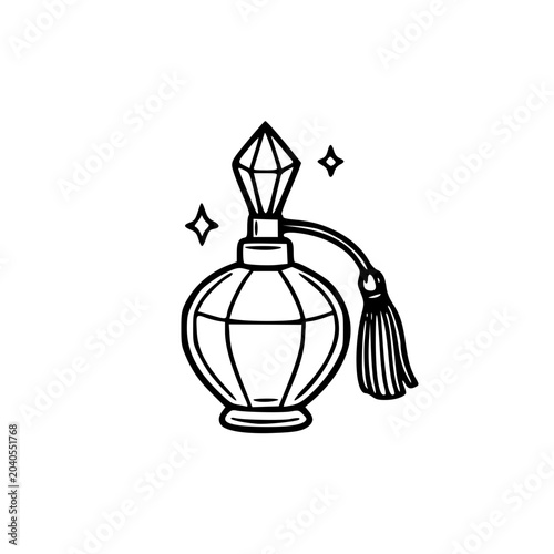 Vintage Perfume Bottle Fashion Vector Icon