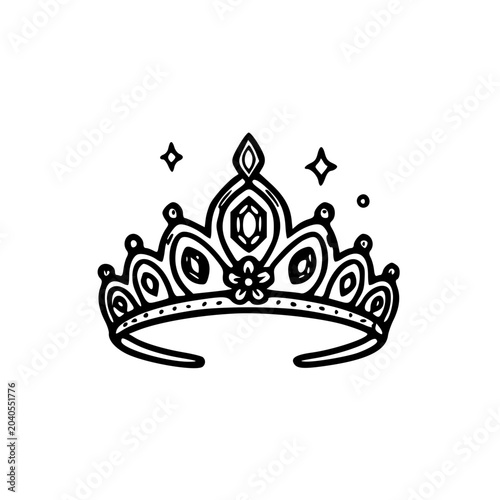 Royal Princess Tiara Crown Vector Icon