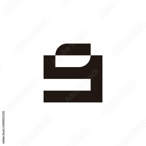 Letter y leaf, outline geometric symbol simple logo vector