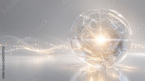 Abstract AI Data Core in Luminous Glass