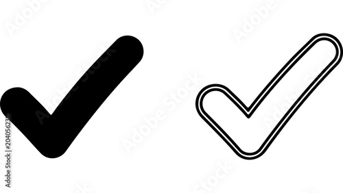 Minimalist Check Mark Icons Set