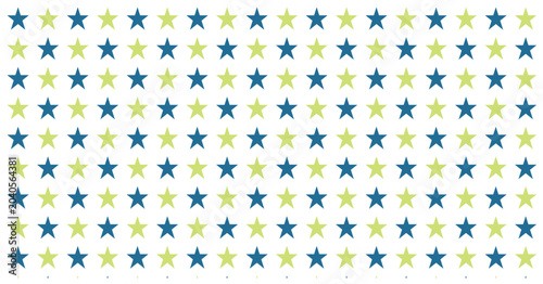 Canvastavla Abstract star pattern with blue and yellow green geometric shapes in staggered alternating rows for vibrant backdrop