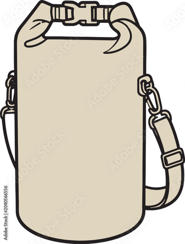 Foto Waterproof Dry Bag Icon Outdoor Roll Top Gear Storage Minimal