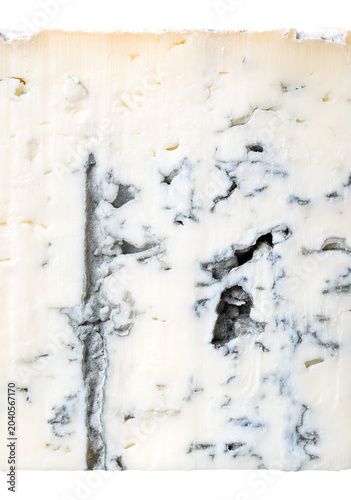Tableau sur toile Surface of Gorgonzola Sharp or Piccante, close-up of Italian blue cheese made from cow's milk