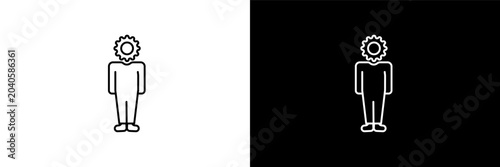 Foto incomplete human outline icons in feelings category