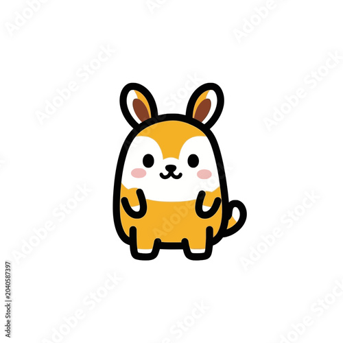 Photos Cute Cartoon Rabbit Character Design.
