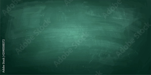 Green Chalkboard Texture Background with Dusty Erased Chalk Marks and Smudges, Dark Classroom Blackboard Surface with Subtle Gradient for Education and Vintage Design Use.