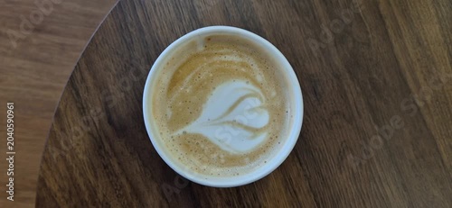 A cup of coffee with latte art