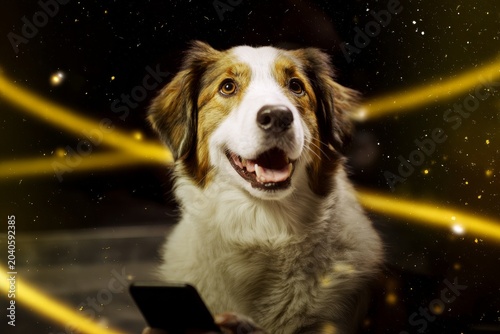 Smartphone wonder: dog's delightful midnight discovery. Smart da